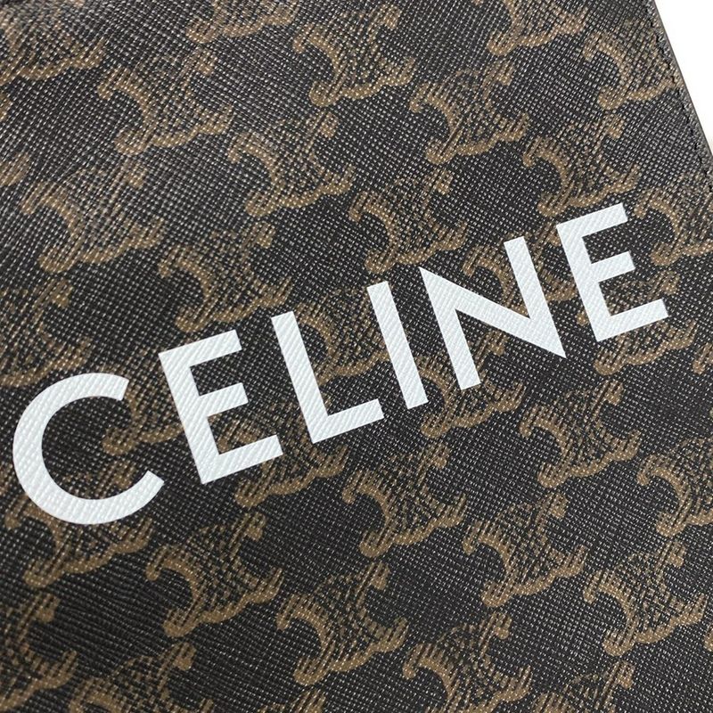 Celine Tote Bag Mini Vertical Cabas Black X Brown Mini Bag