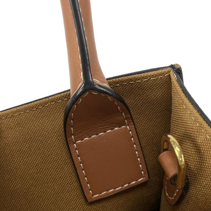 Celine Tote Bag Mini Vertical Cabas Black X Brown Mini Bag