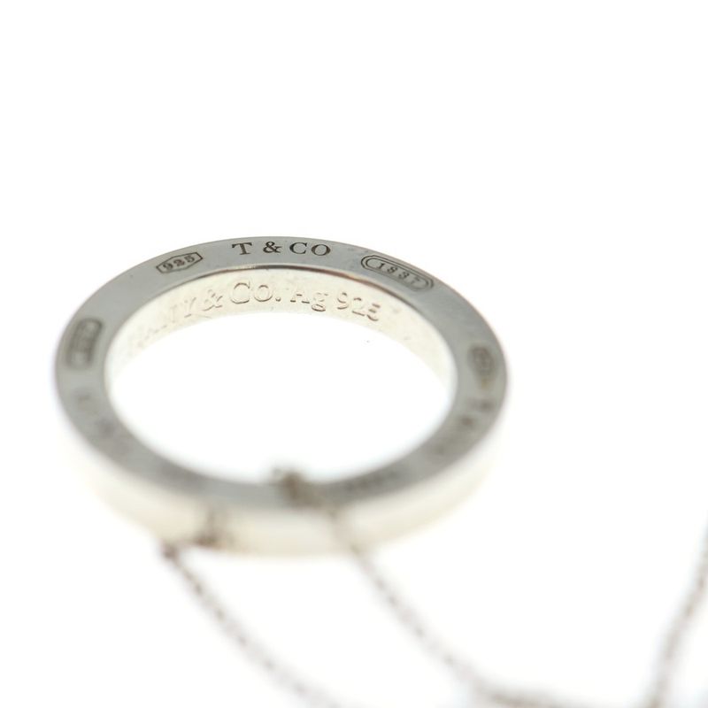 Tiffany & Co (tiffany & Co) Narrow Circle 1837 Necklace Pendant Chain Silver