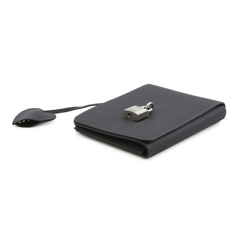 Hermes Note Cover Carnet Sheet Cles Ardoise Silver Swift Shoulder Bag