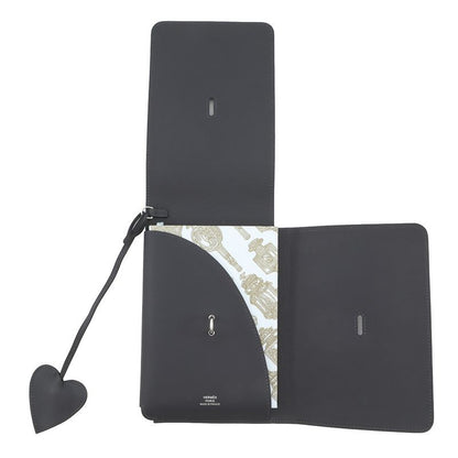 Hermes Note Cover Carnet Sheet Cles Ardoise Silver Swift Shoulder Bag