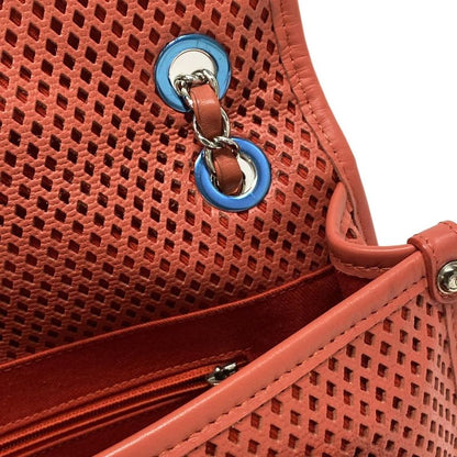 Chanel Shoulder Bag French Riviera A67652 Red Chain Shoulder Silver Hardware