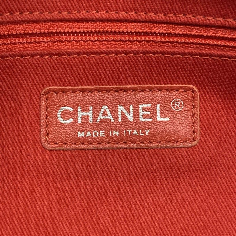 Chanel Shoulder Bag French Riviera A67652 Red Chain Shoulder Silver Hardware