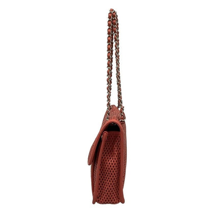 Chanel Shoulder Bag French Riviera A67652 Red Chain Shoulder Silver Hardware