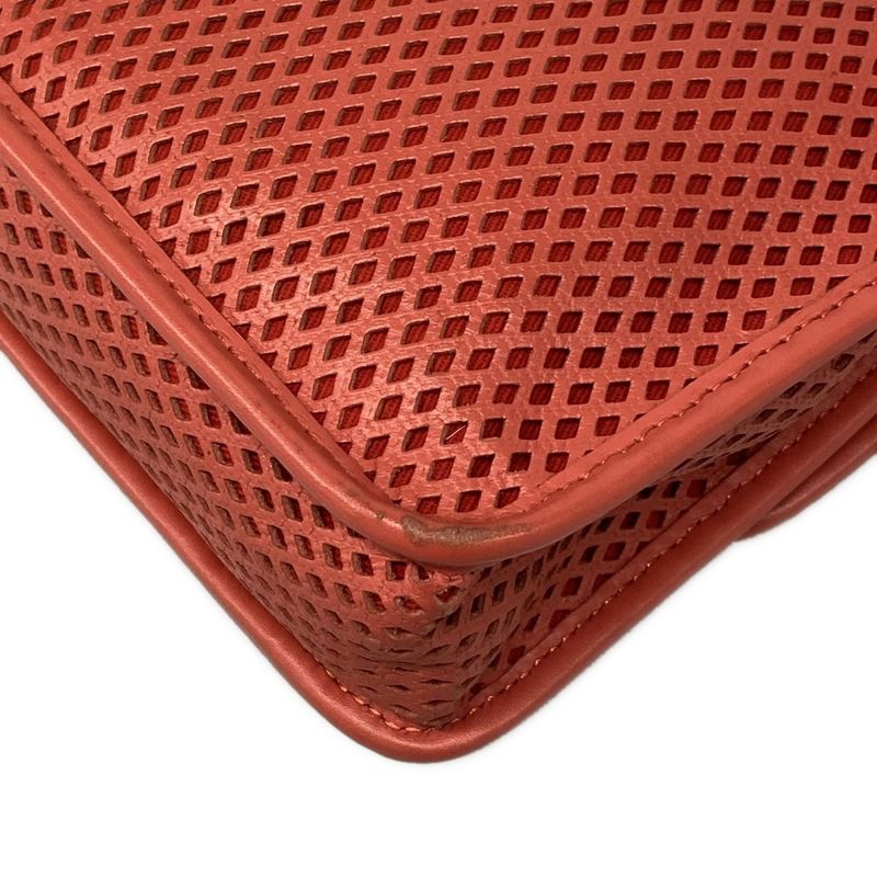 Chanel Shoulder Bag French Riviera A67652 Red Chain Shoulder Silver Hardware