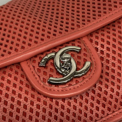 Chanel Shoulder Bag French Riviera A67652 Red Chain Shoulder Silver Hardware