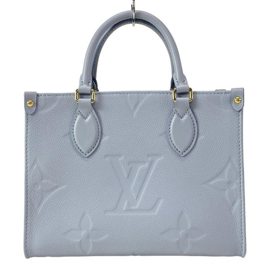 Louis Vuitton Tote Bag Monogram ・empreinte On The Go PM M46840 Blue Leather