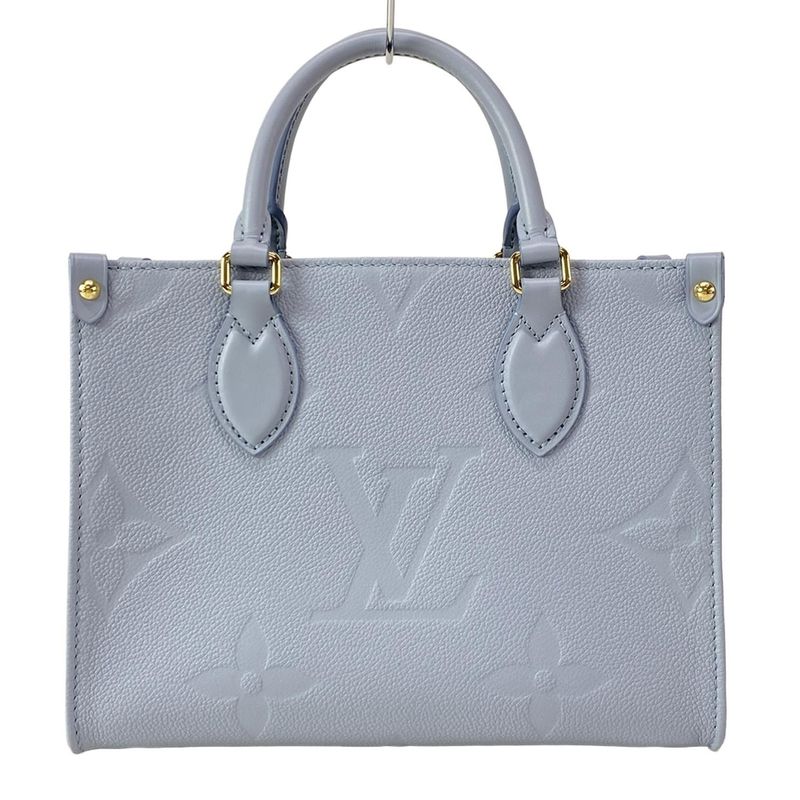 Louis Vuitton Tote Bag Monogram ・empreinte On The Go PM M46840 Blue Leather