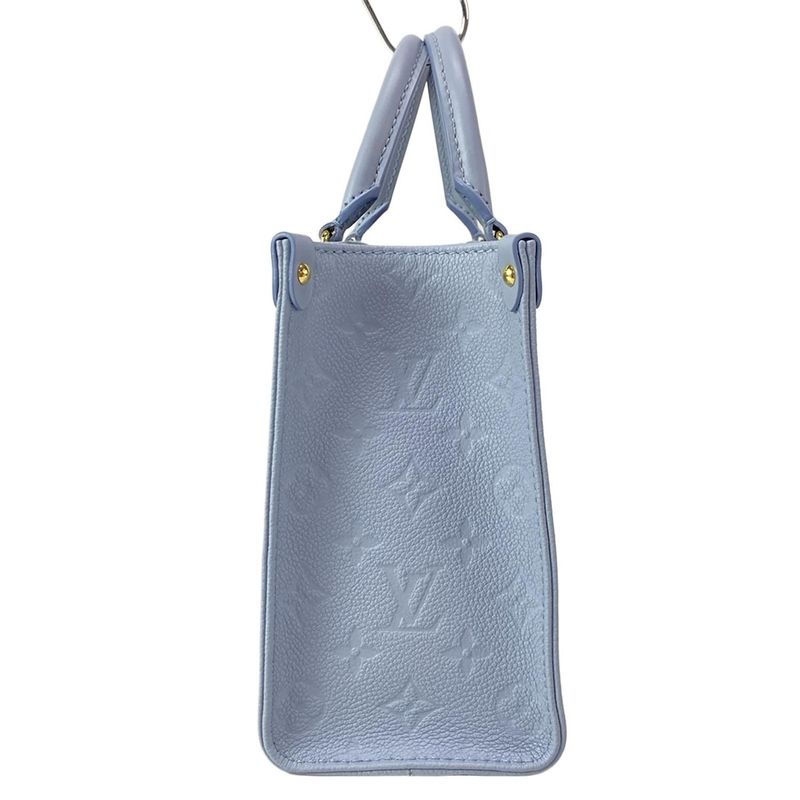 Louis Vuitton Tote Bag Monogram ・empreinte On The Go PM M46840 Blue Leather