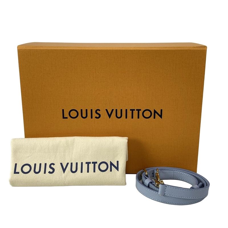 Louis Vuitton Tote Bag Monogram ・empreinte On The Go PM M46840 Blue Leather