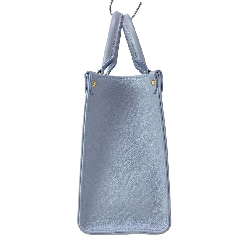 Louis Vuitton Tote Bag Monogram ・empreinte On The Go PM M46840 Blue Leather