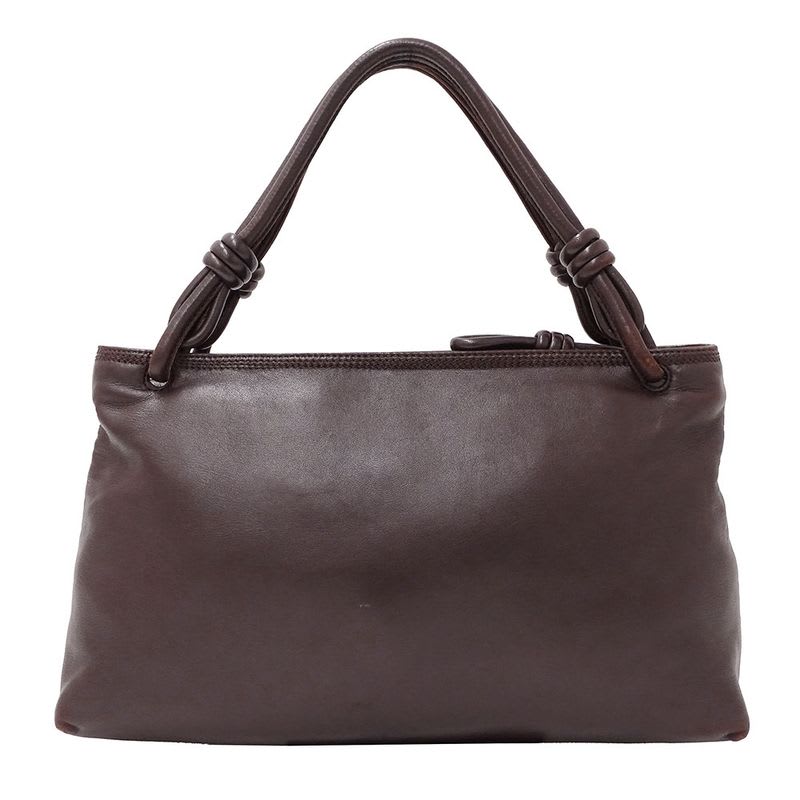 Loewe Bag  Handbag Anagram Leather Brown Handheld Stylish Logo