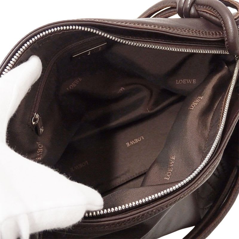 Loewe Bag  Handbag Anagram Leather Brown Handheld Stylish Logo