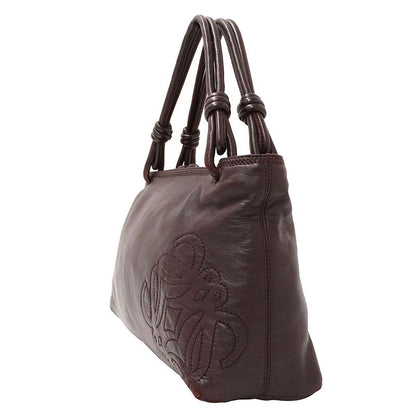 Loewe Bag  Handbag Anagram Leather Brown Handheld Stylish Logo