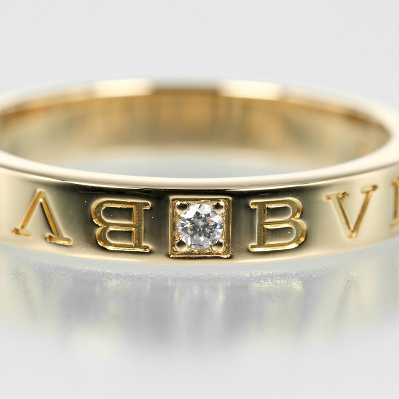 Bvlgari B Zero One Essential 18K Yellow Gold X Diamond Size 20.5 Men's 7.2g Ring