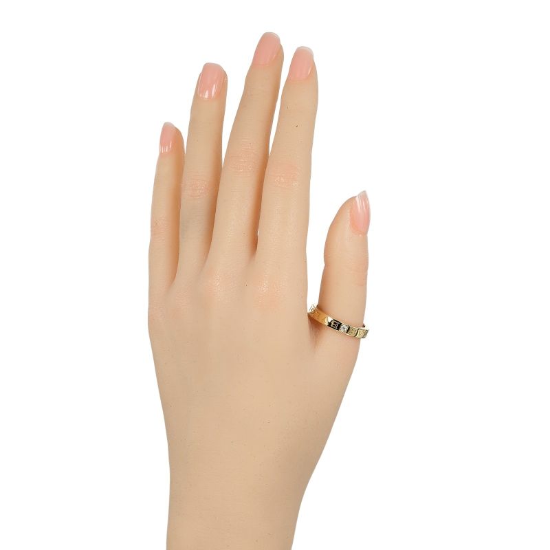 Bvlgari B Zero One Essential 18K Yellow Gold X Diamond Size 20.5 Men's 7.2g Ring