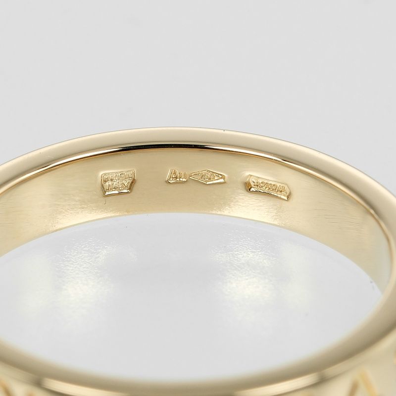 Bvlgari B Zero One Essential 18K Yellow Gold X Diamond Size 20.5 Men's 7.2g Ring