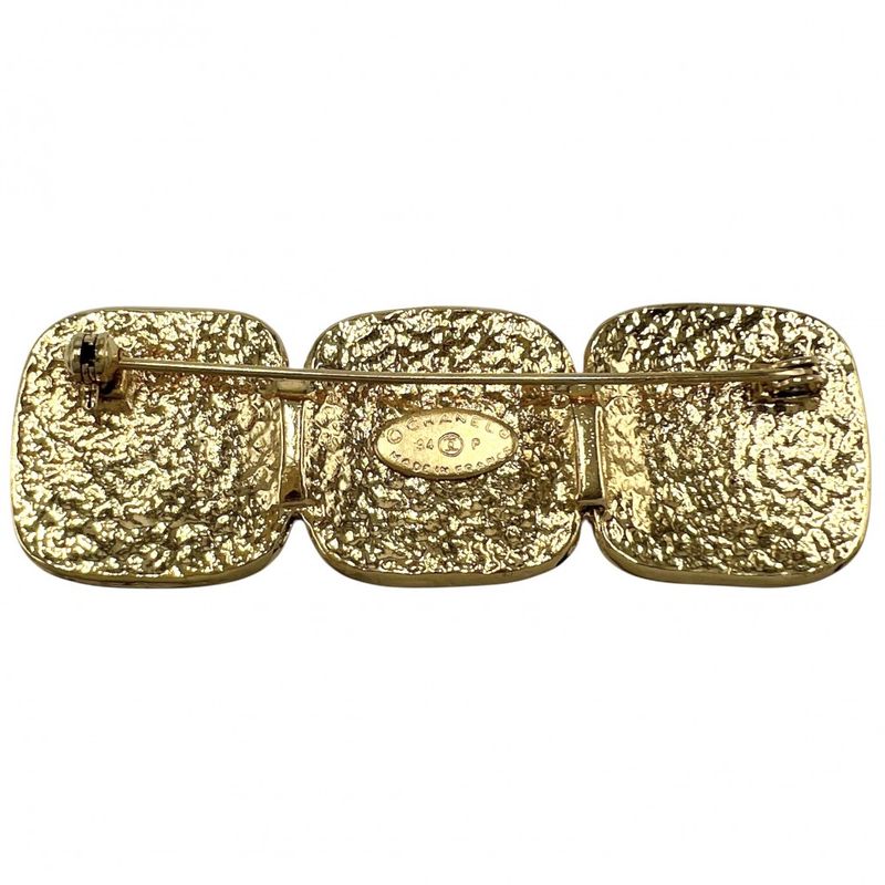 Chanel Brooch Ladies Coco Mark Square Vintage Accessory - Chanel GP 94P Gold