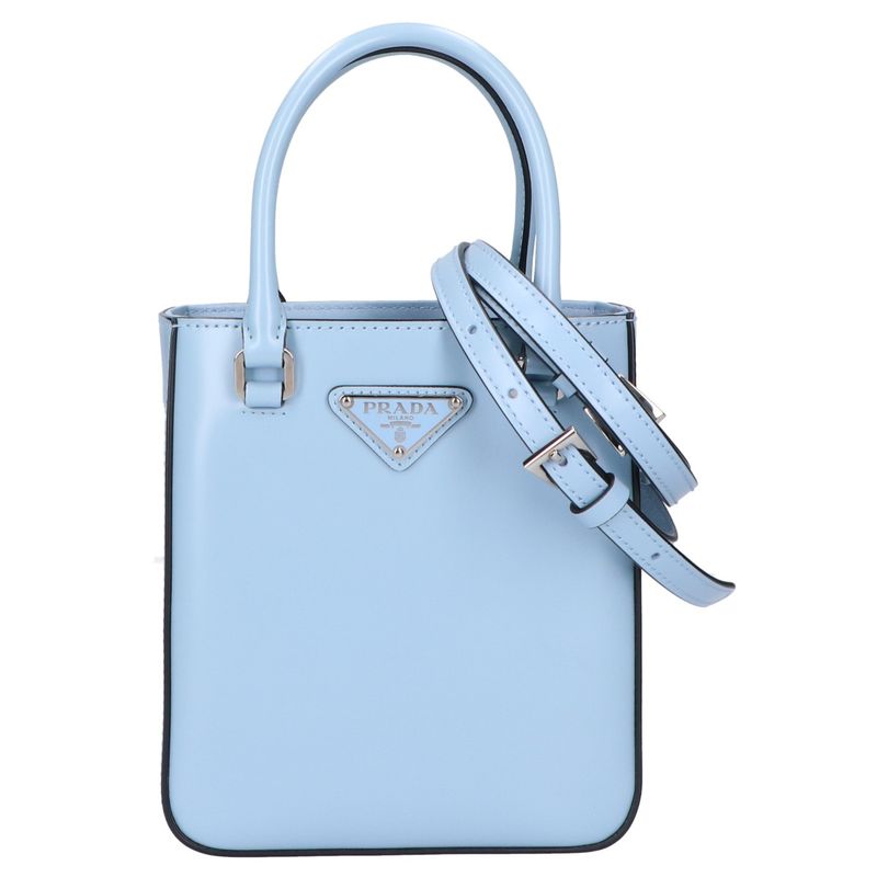 Prada 1ba331 Brushed Leather Mini 2WAY Handbag