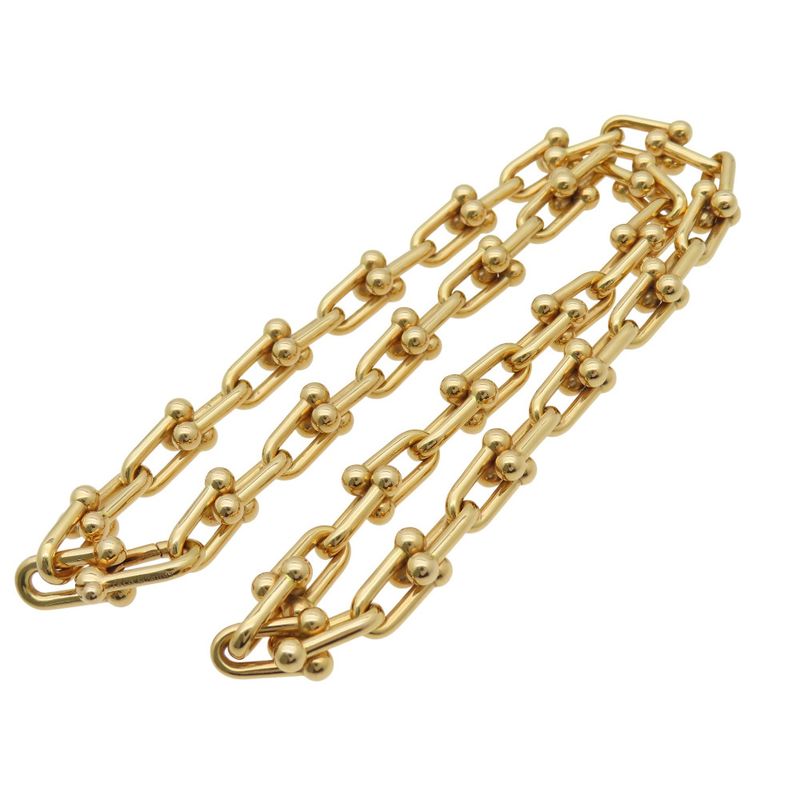 Tiffany & Co Hardware 50cm (19.69in) Medium Link 750yg 55.2g Necklace 18K