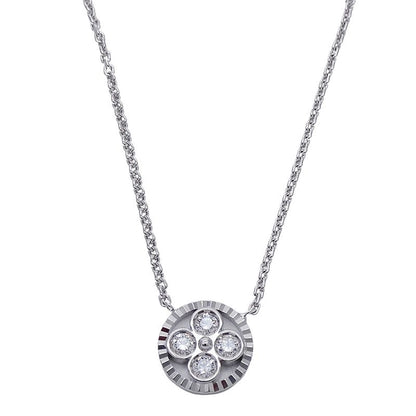 Louis Vuitton Necklace  750 WG Diamond Pendentif Sunblossom BB