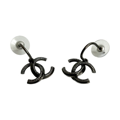 Chanel Coco Mark Motif Plated Earrings Accessories Men's 13BB