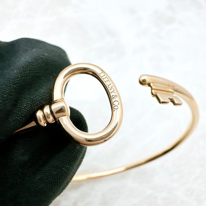 Tiffany & Co Oval Key Pink Gold Bracelet Approx 15 cm