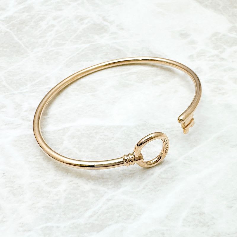 Tiffany & Co Oval Key Pink Gold Bracelet Approx 15 cm