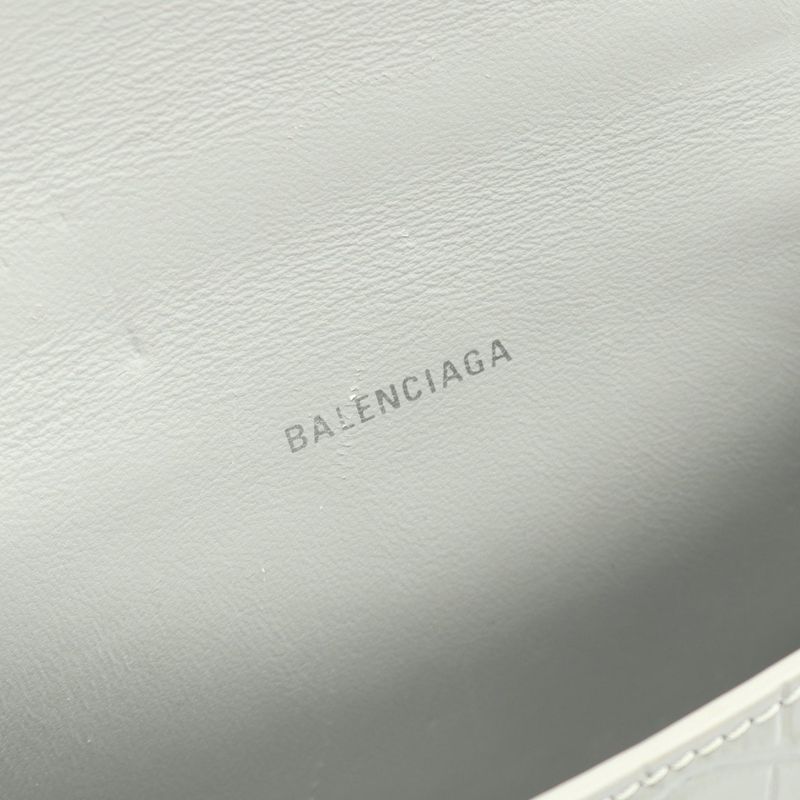 Balenciaga Handbag Hourglass XS Gray Leather Hourglass XS Ladies Used A