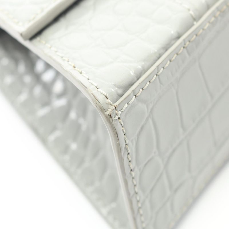 Balenciaga Handbag Hourglass XS Gray Leather Hourglass XS Ladies Used A