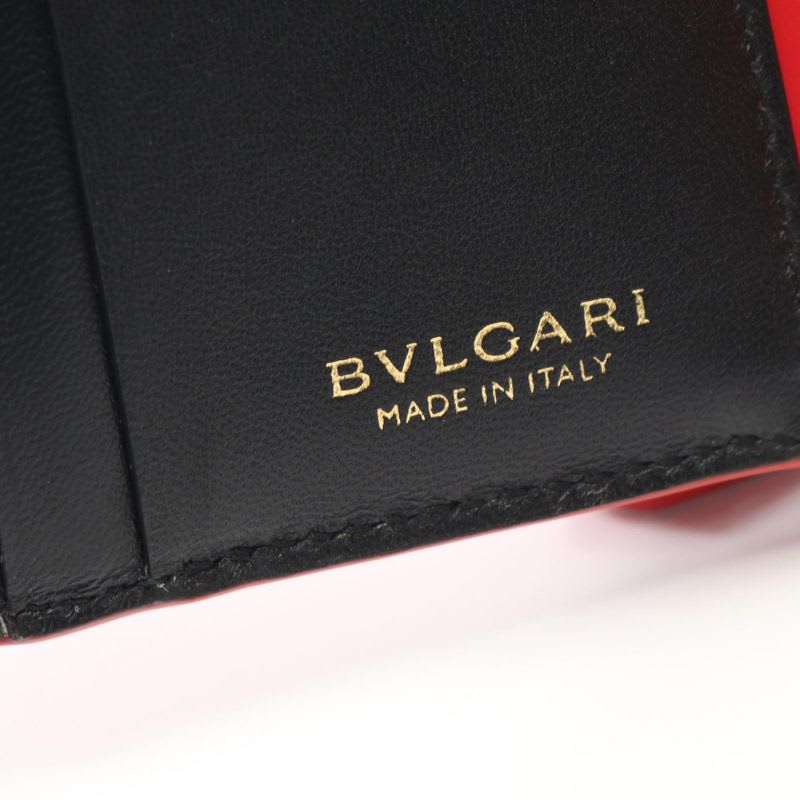 Bvlgari Bifold Wallet Serpenti Forever Red Leather Trifold