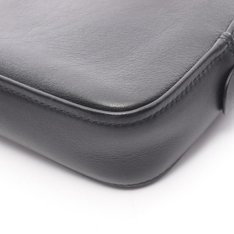 Balenciaga Second Bag Clutch Triangle Black Leather