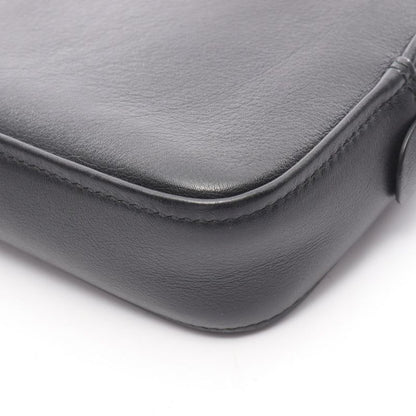 Balenciaga Second Bag Clutch Triangle Black Leather