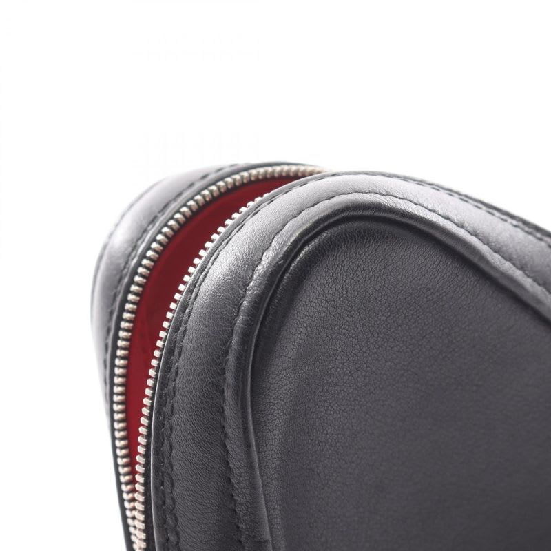 Balenciaga Second Bag Clutch Triangle Black Leather