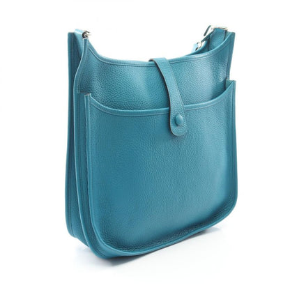 Hermes Shoulder Bag Evelyn 3 Trois GM Blue Paon Leather Evelyn 3GM Blue Paon