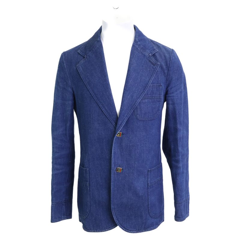 Gucci 738640 Denim Tailored Jacket 48