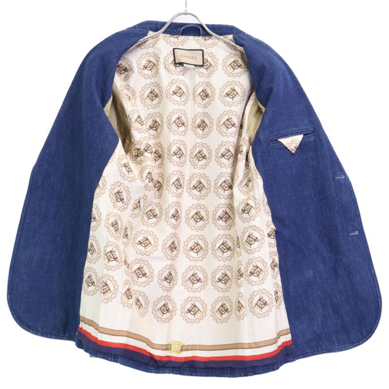 Gucci 738640 Denim Tailored Jacket 48