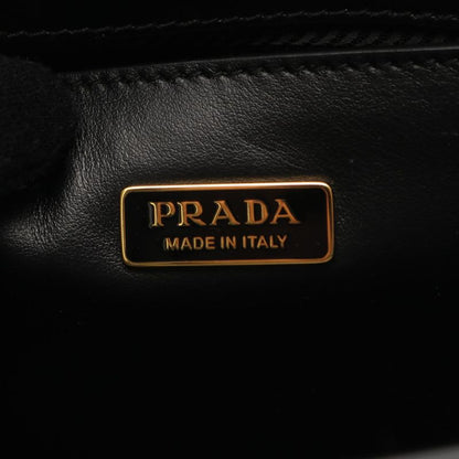 Prada Shoulder Bag Emblem Box CALF 1 Bd339 mto Black Leather Triangle Logo