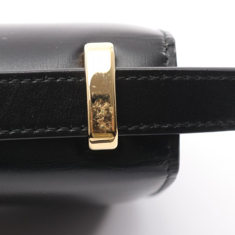 Prada Shoulder Bag Emblem Box CALF 1 Bd339 mto Black Leather Triangle Logo