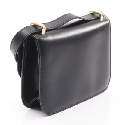 Prada Shoulder Bag Emblem Box CALF 1 Bd339 mto Black Leather Triangle Logo