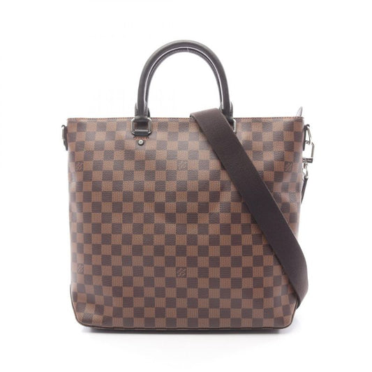 Louis Vuitton Tote Bag Jake Damier Ebene N41559 PVC Coated Canvas Leather Jake
