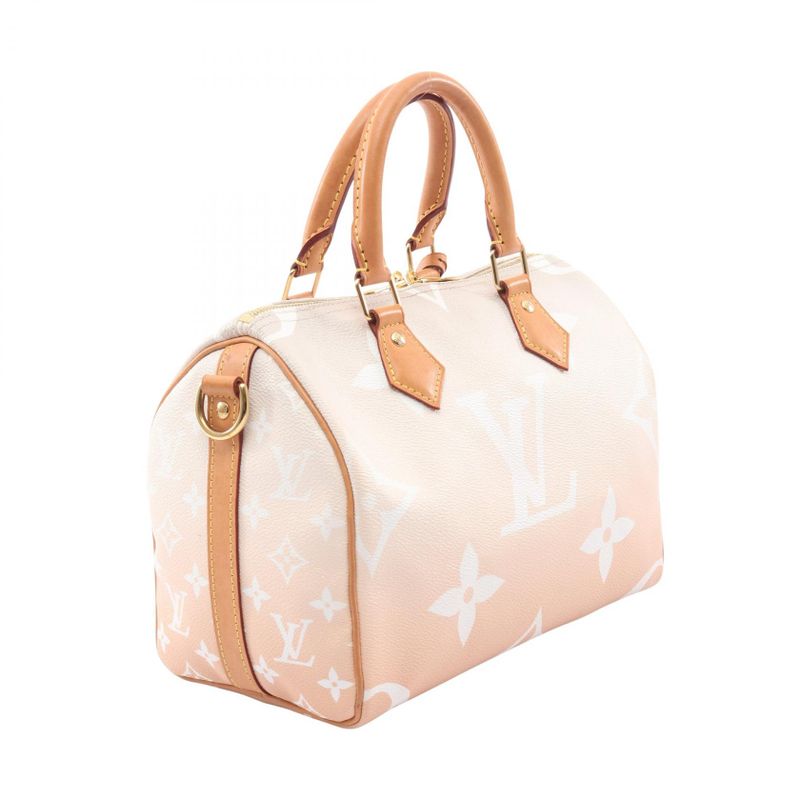 Louis Vuitton Handbag Speedy Bandouliere 25 M45722 Brume PVC Coated Canvas