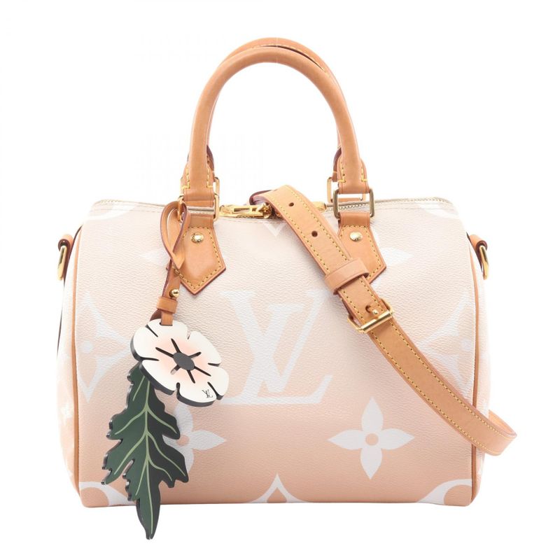 Louis Vuitton Handbag Speedy Bandouliere 25 M45722 Brume PVC Coated Canvas