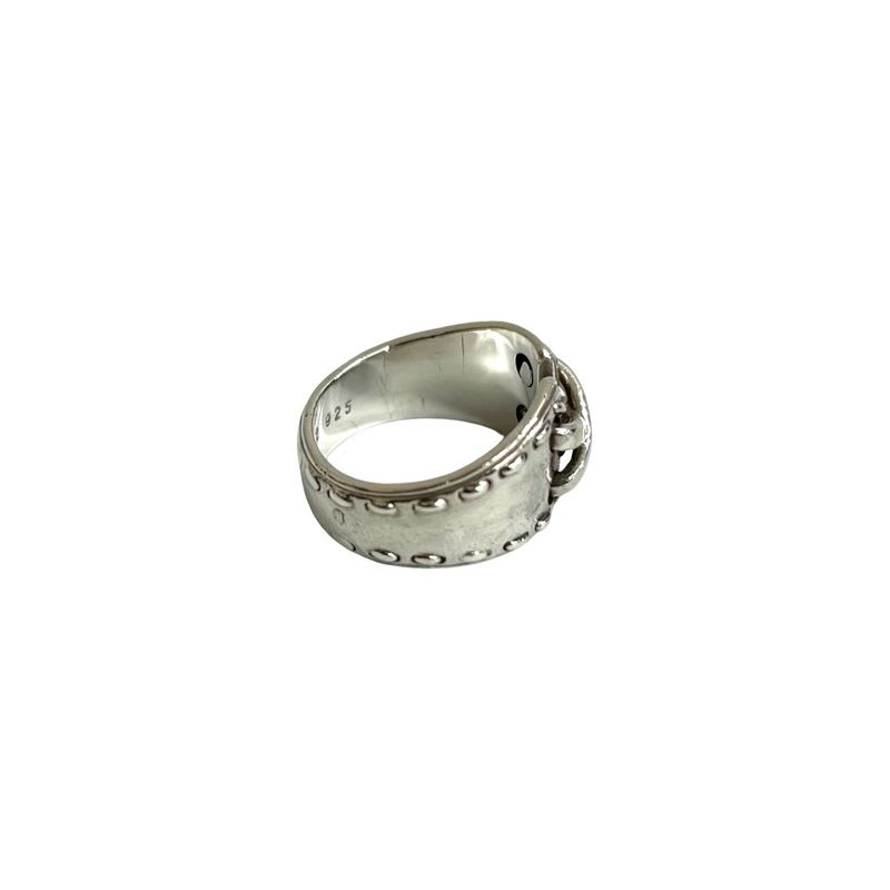 Hermes Mexico Ring Corset Motif Silver 925 No 10 Accessory 92784