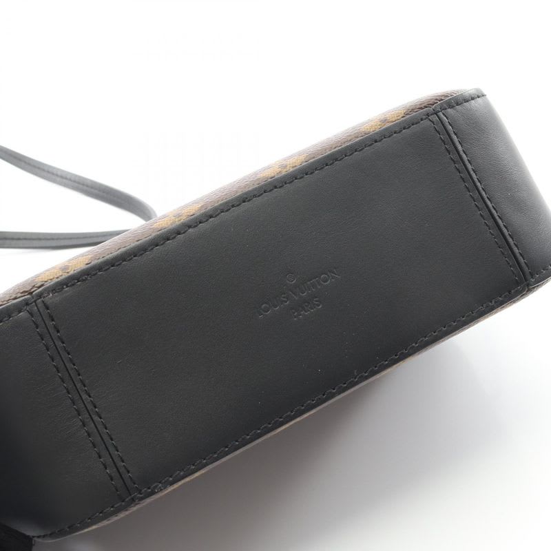 Louis Vuitton Shoulder Bag Saintonge Noir Black PVC Coated Canvas