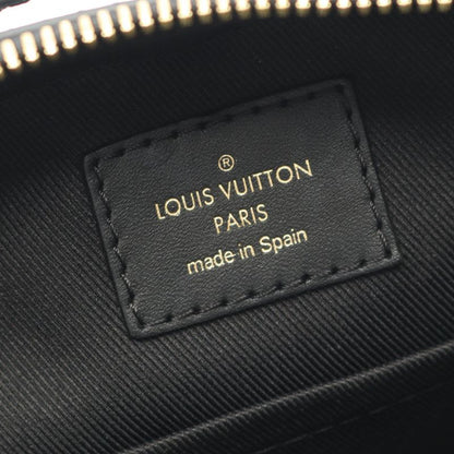 Louis Vuitton Shoulder Bag Saintonge Noir Black PVC Coated Canvas