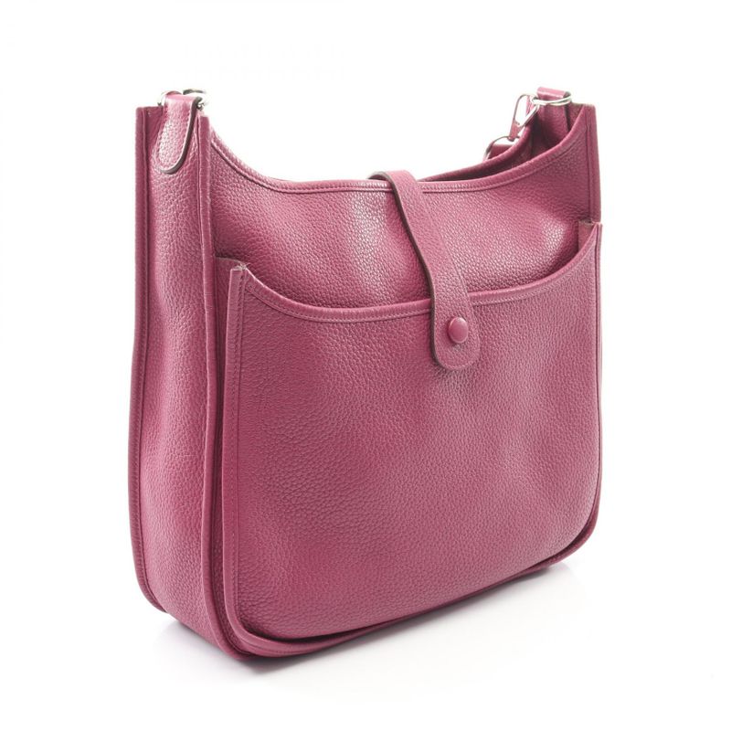 Hermes Shoulder Bag Evelyn 3 Trois GM Cassis Leather Evelyn 3GM Cassis Ladies