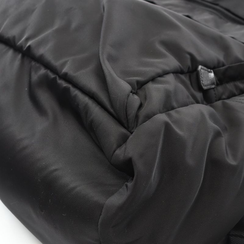 Prada Rucksack Sac Backpack Tessuto 2vz048 Black Nylon Saffiano Leather