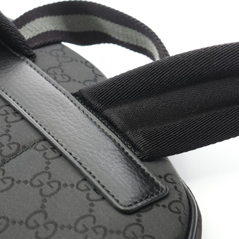 Gucci Rucksack Sac Backpack GG Pattern 449181 Black Nylon Leather Backpack