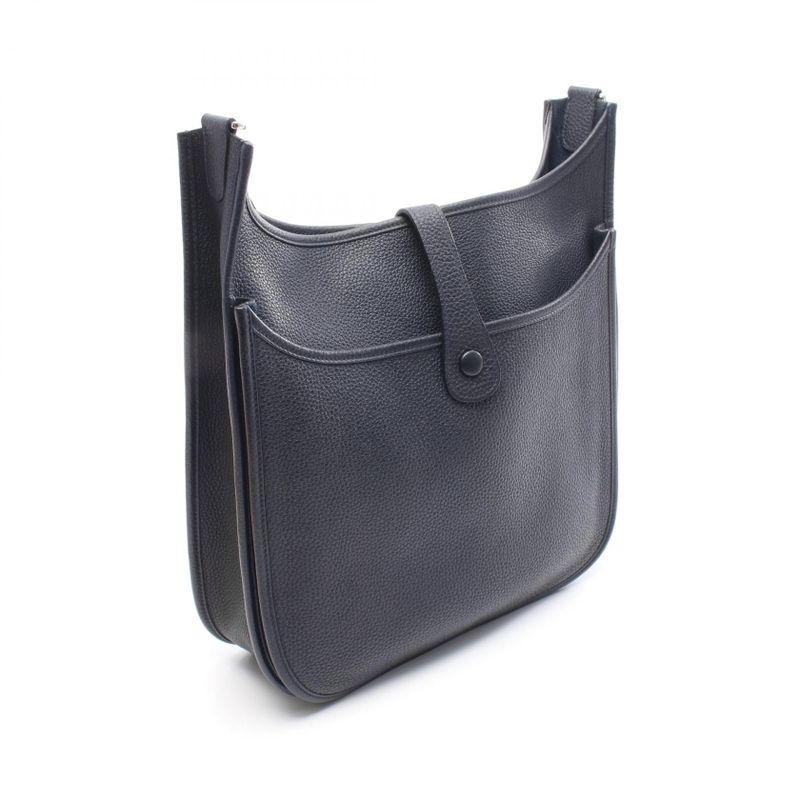 Hermes Shoulder Bag Evelyn 3 Trois GM 056275ck Blue Nuit Leather Evelyn 3GM